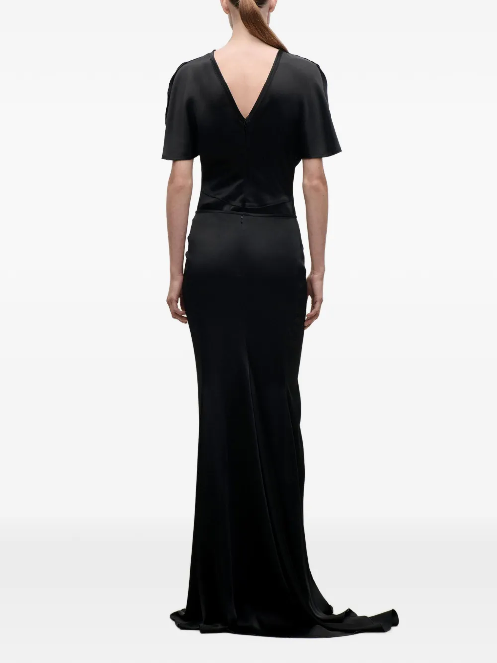 Victoria Beckham Isabella ruched maxi skirt Zwart