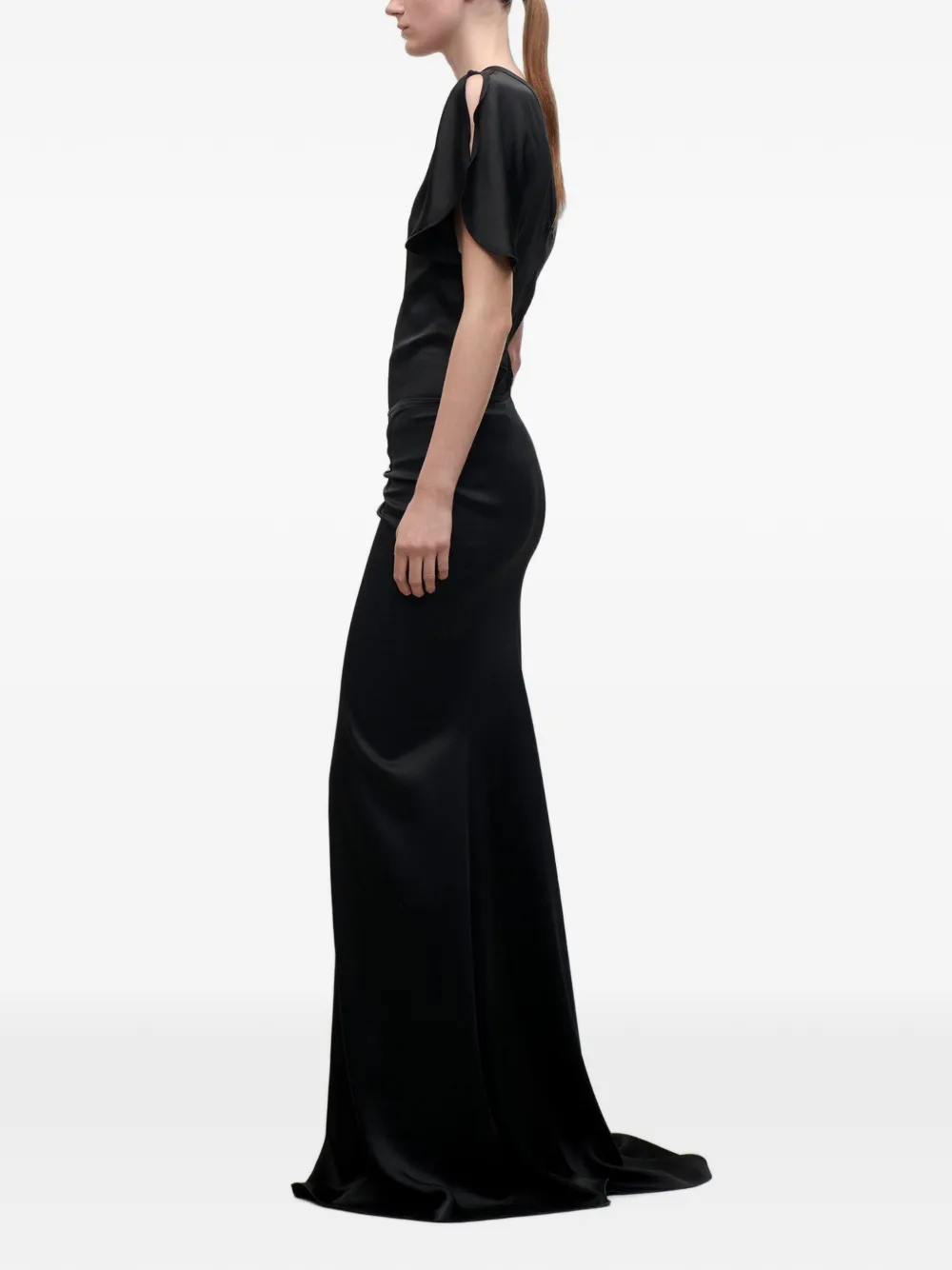 Victoria Beckham Isabella ruched maxi skirt Zwart