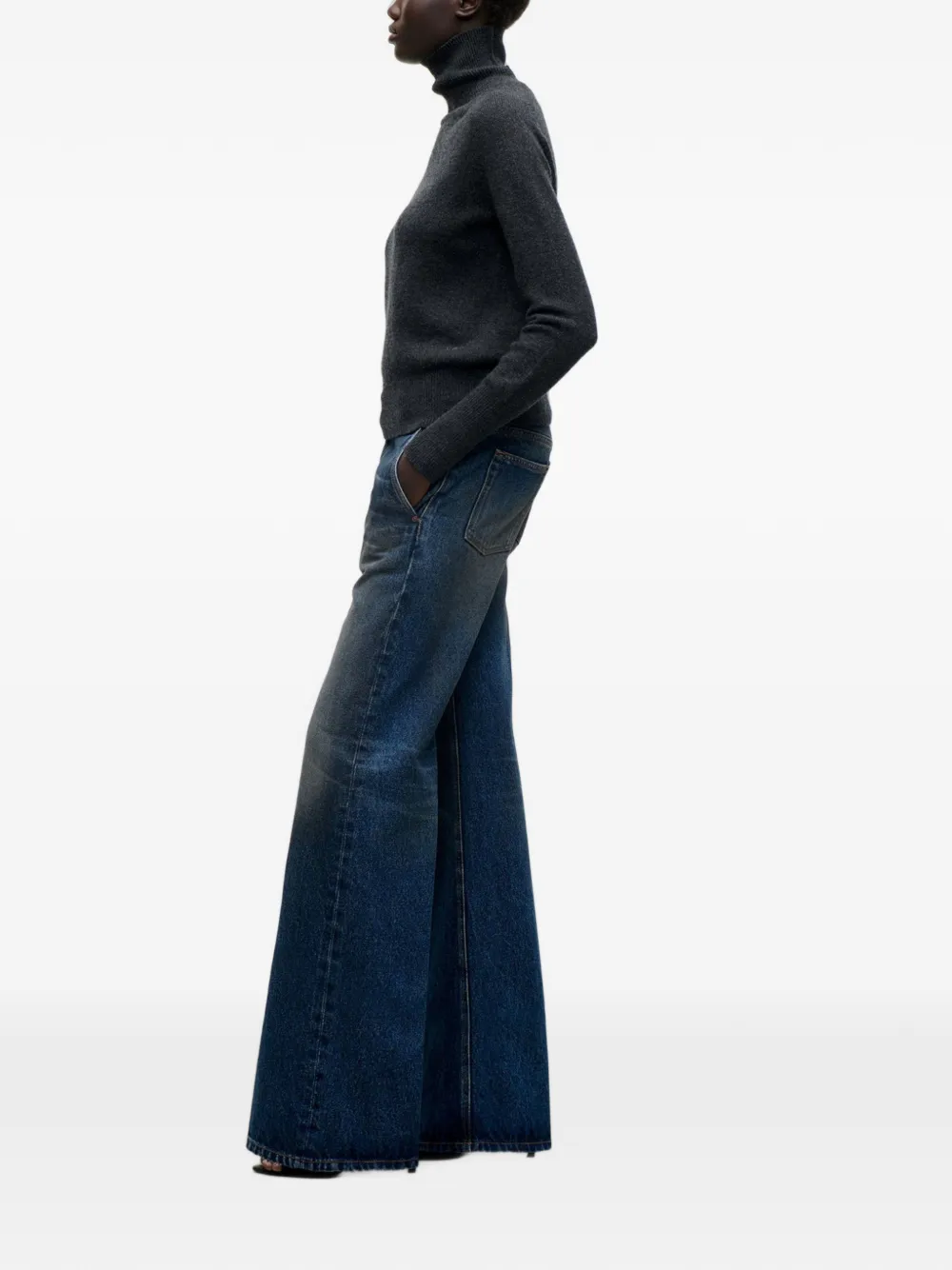 Victoria Beckham Gigi jeans met wijde pijpen Blauw
