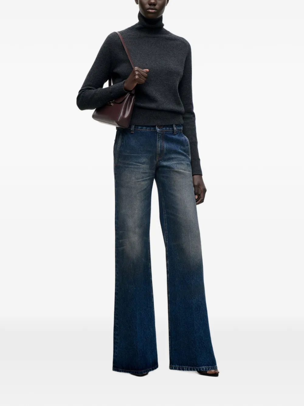 Victoria Beckham Gigi jeans met wijde pijpen Blauw