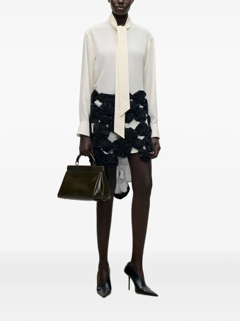 Victoria Beckham Mini-rok met applicatie Zwart