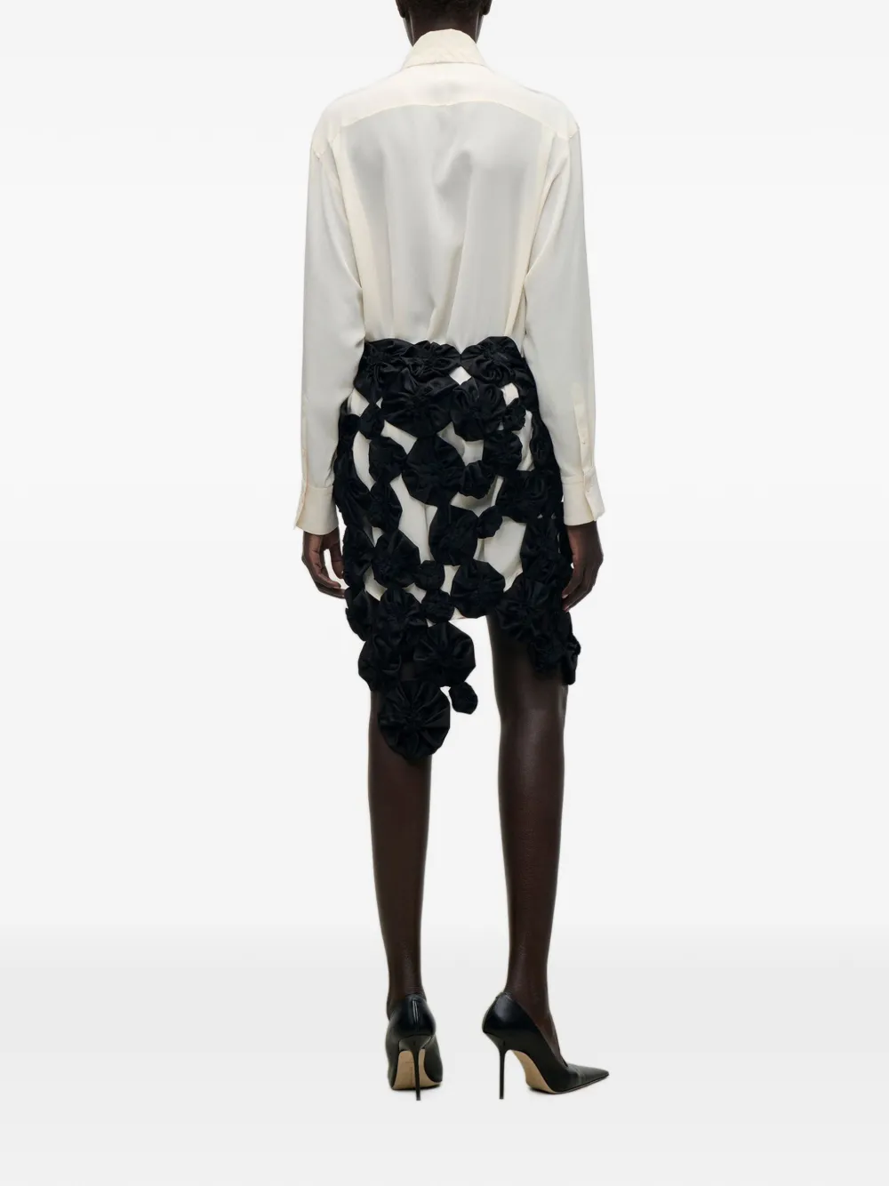 Victoria Beckham Mini-rok met applicatie Zwart