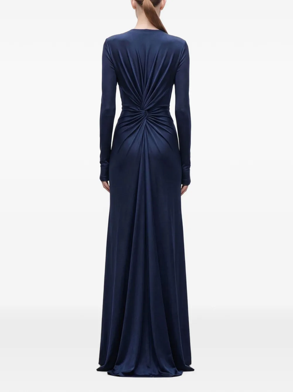Victoria Beckham Aida maxi-avondjurk met gedraaid detail Blauw