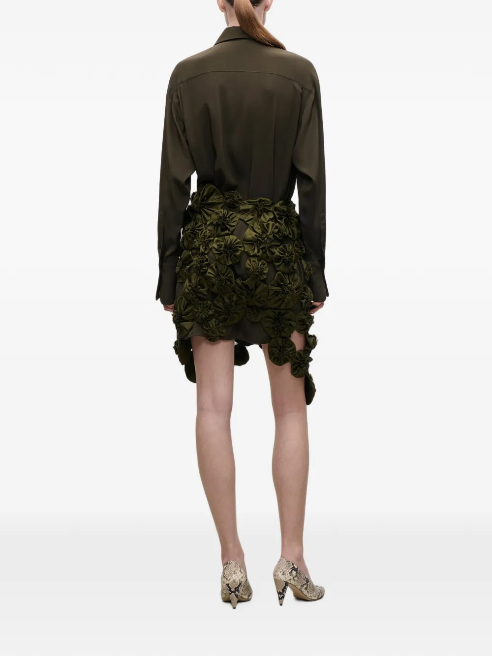 Victoria Beckham Zijden blouse met uitgesneden detail Groen