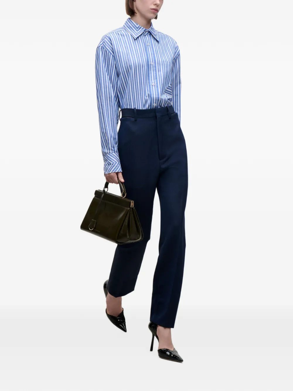 Victoria Beckham Wollen pantalon Blauw