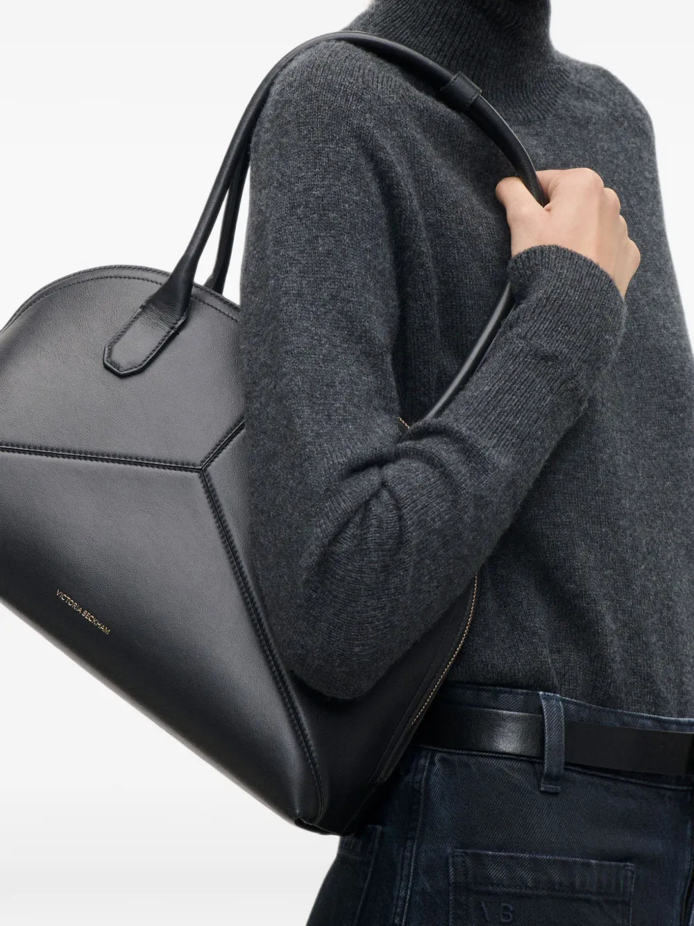 Victoria Beckham Victoria leather shoulder bag Zwart