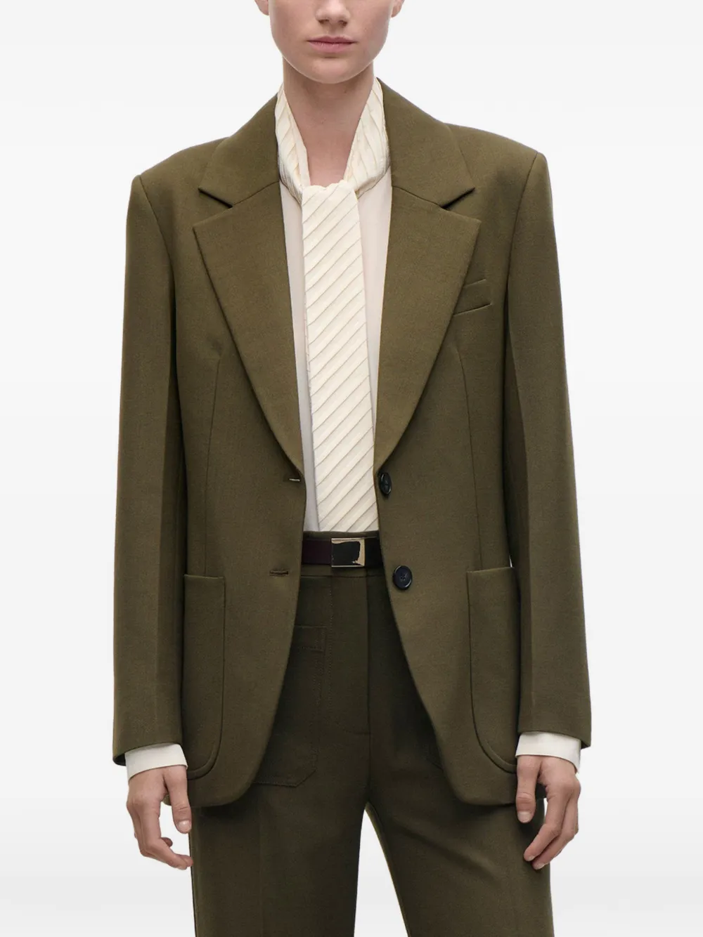 Victoria Beckham Katherine single-breasted jacket Groen