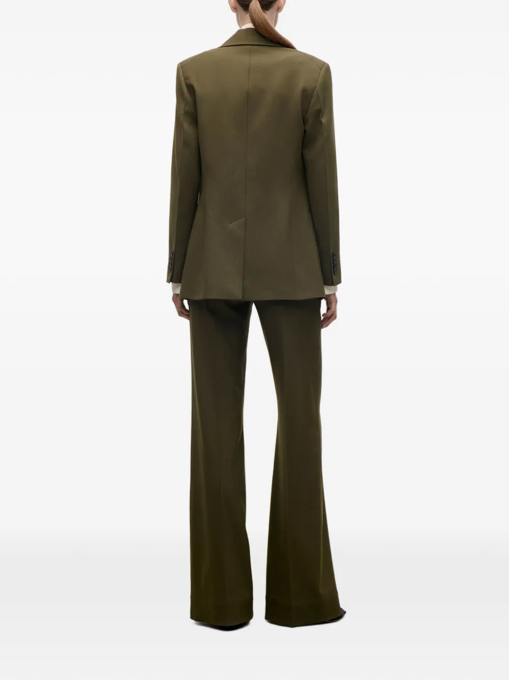 Victoria Beckham Katherine single-breasted jacket Groen