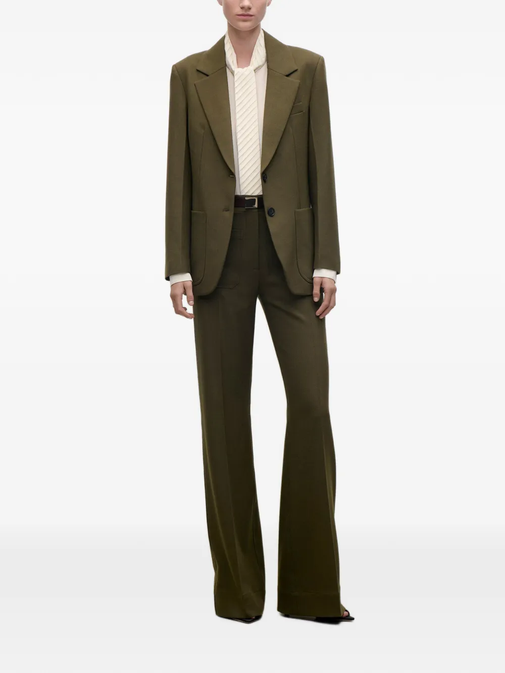 Victoria Beckham Katherine single-breasted jacket Groen