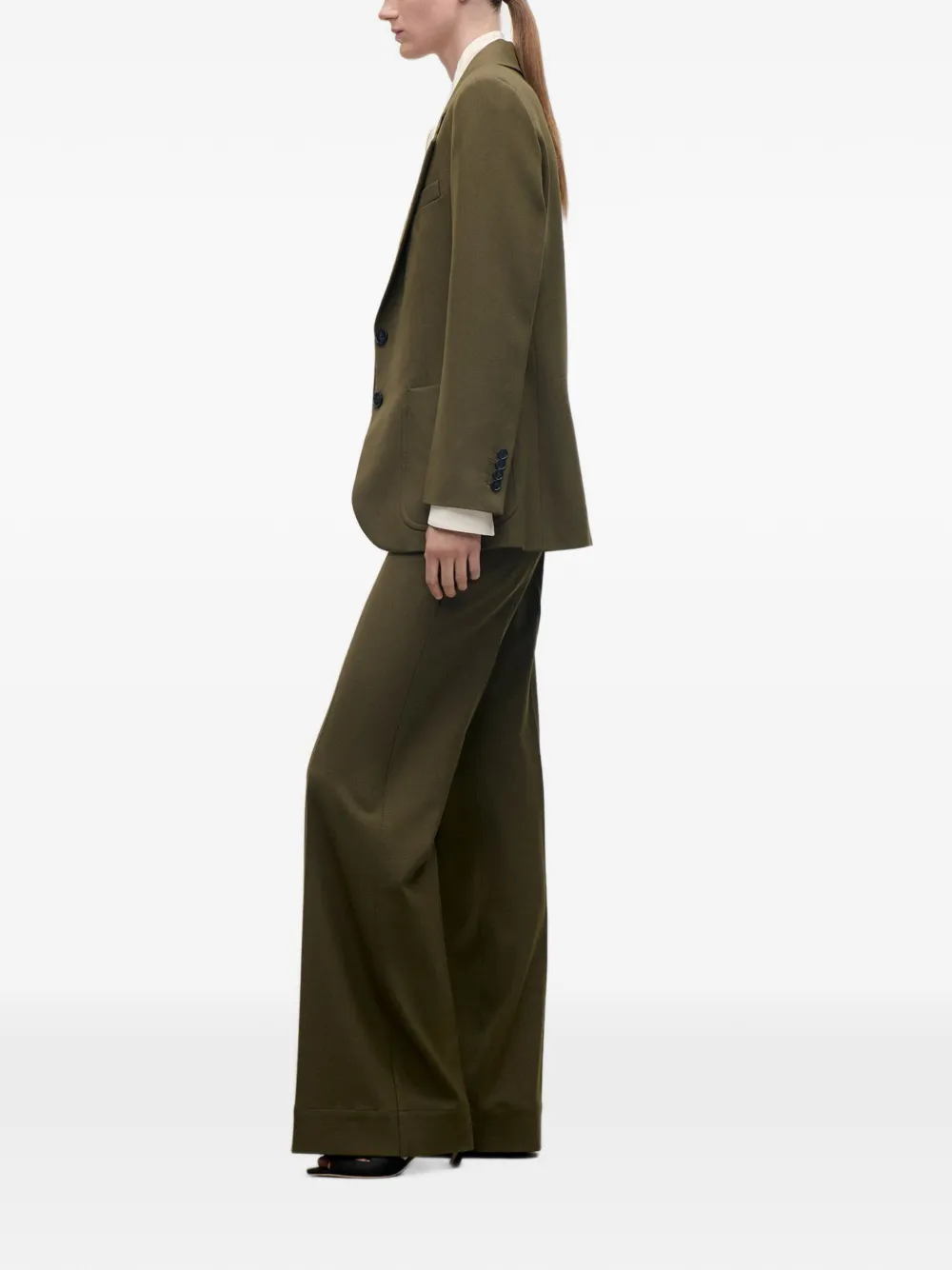 Victoria Beckham Katherine single-breasted jacket Groen
