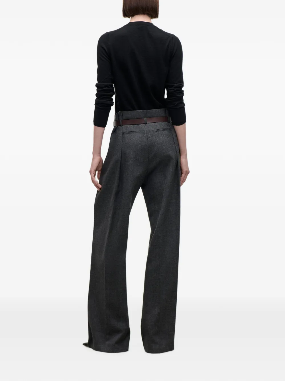 Victoria Beckham Ethel wide-leg trousers Grijs