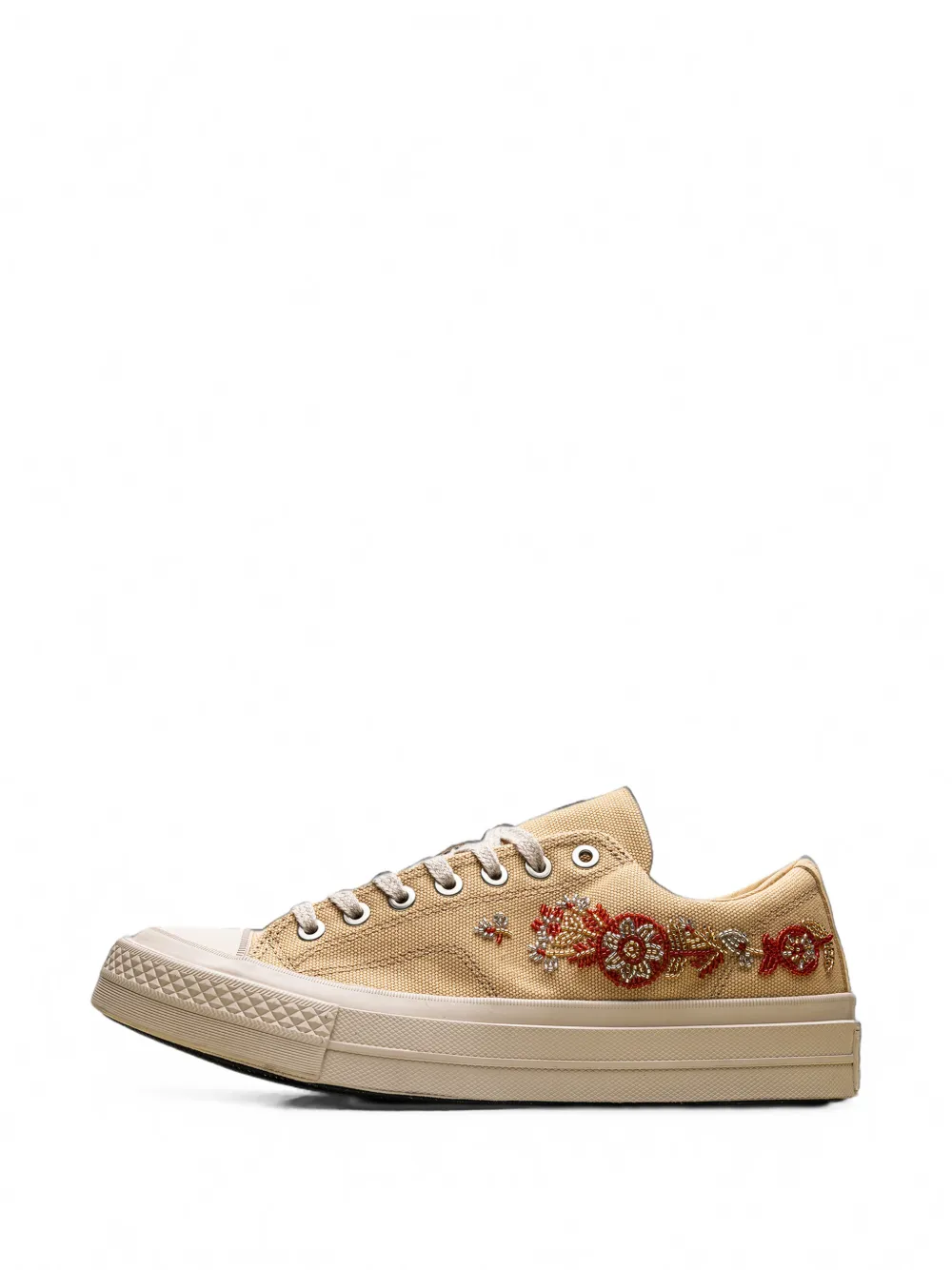 Converse Chuck Taylor All Star floral-beaded sneakers Beige