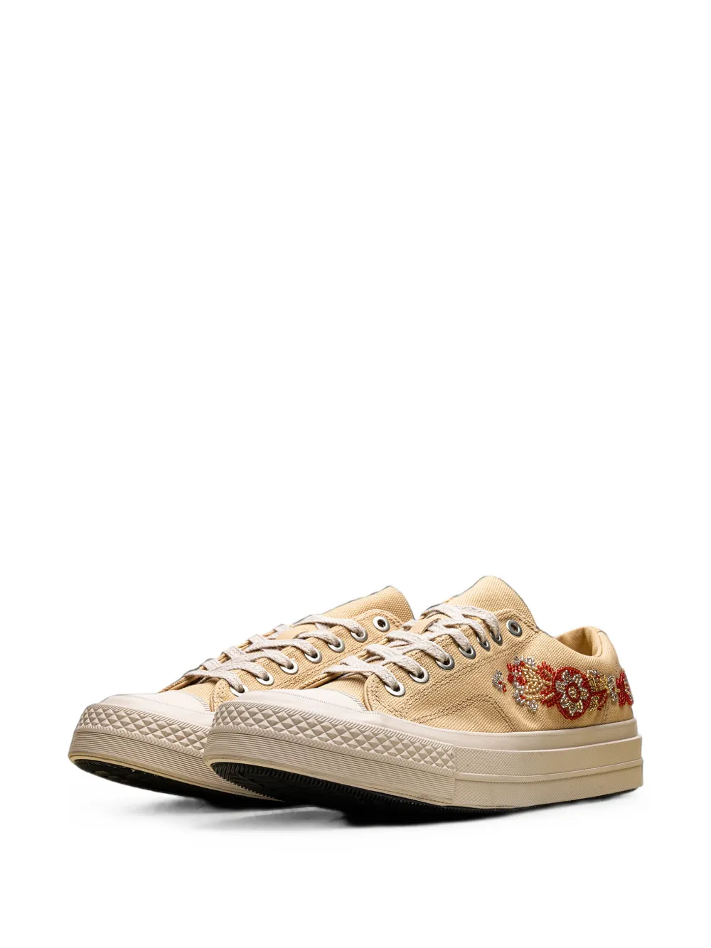 Converse Chuck Taylor All Star floral-beaded sneakers Beige