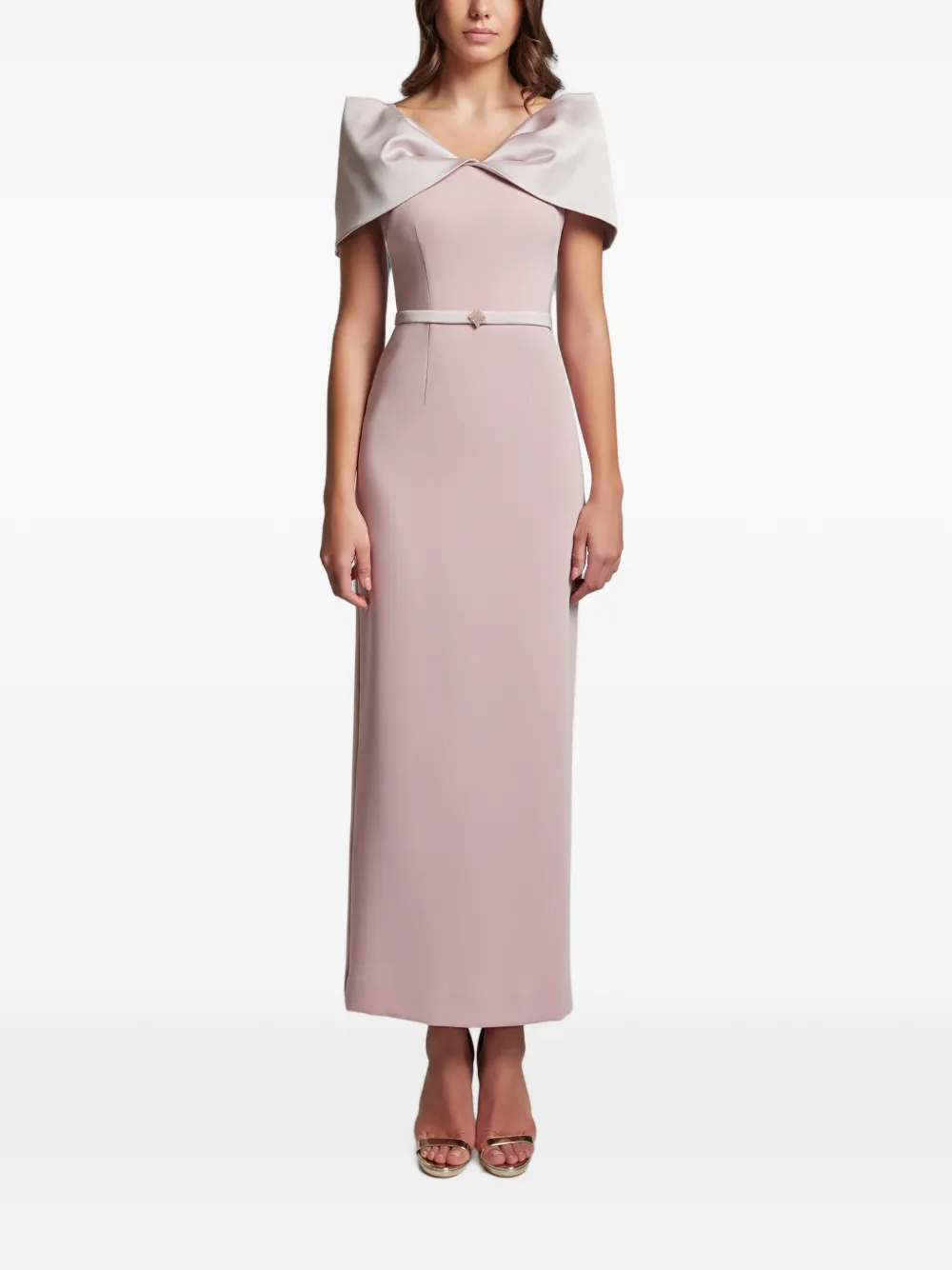 CRISTALLINI Avalon bow-detail midi dress