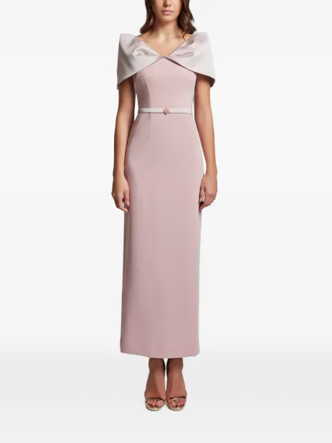 CRISTALLINI Avalon bow-detail midi dress