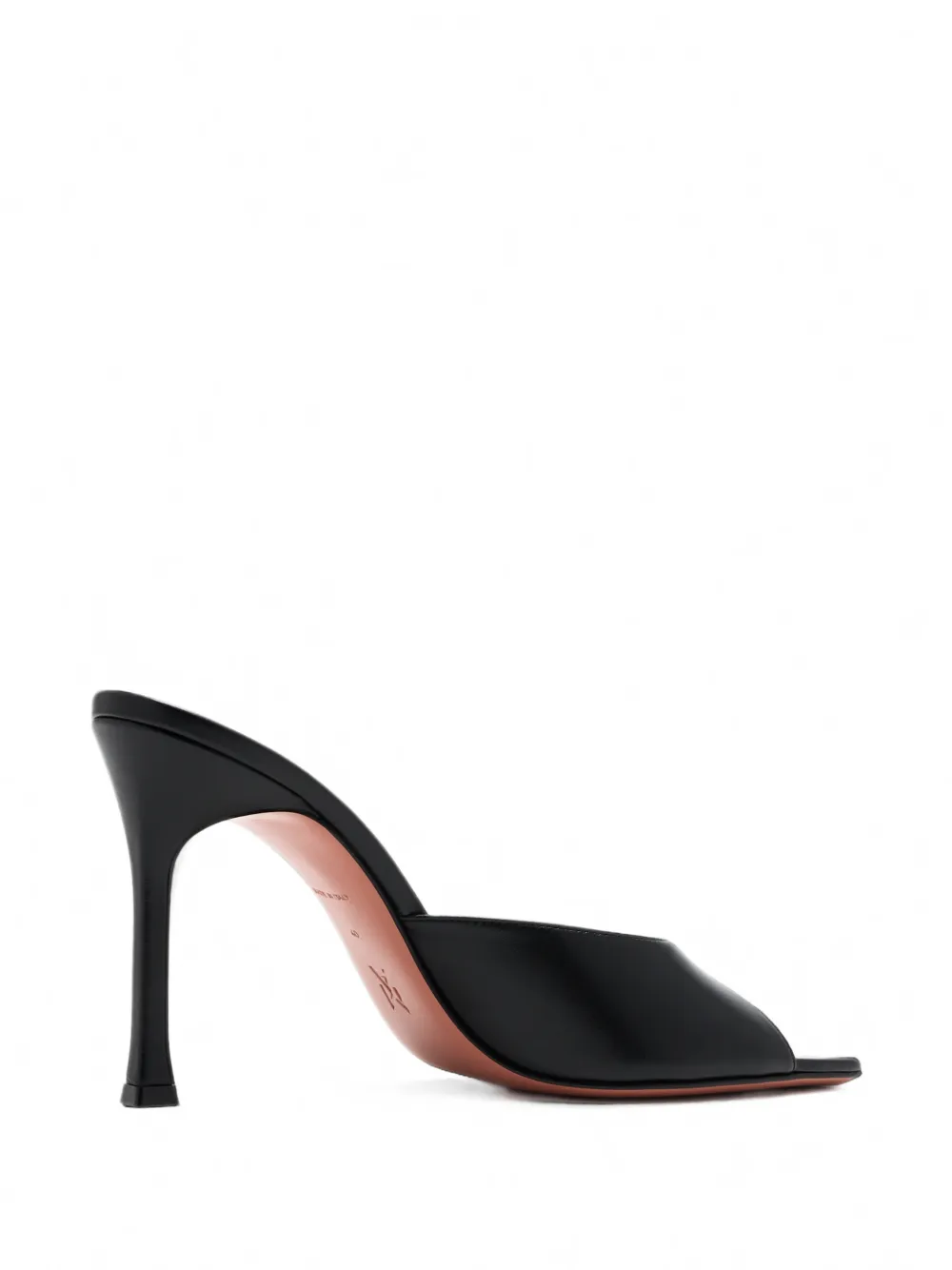 Amina Muaddi Alexa leather sandals Zwart