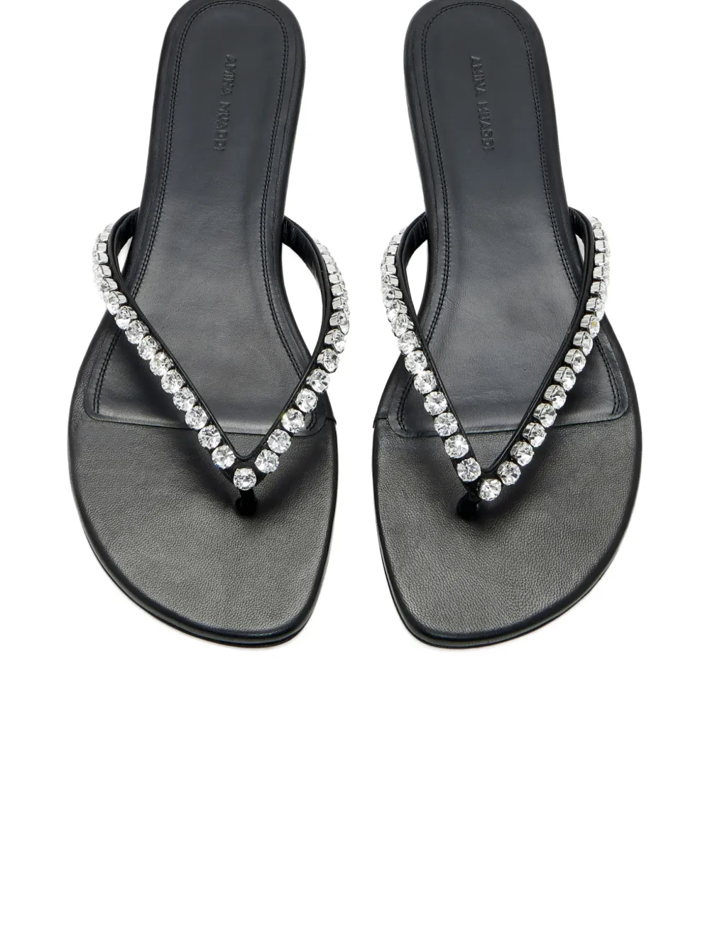 Amina Muaddi Gigi crystal-embellished thong sandals Zwart