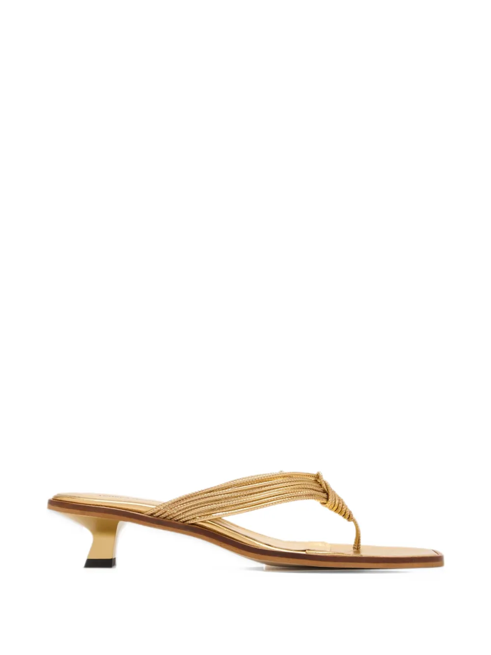Andrea Gomez Fern knotted leather sandals - Or Andrea Gomez Fern knotted leather sandals - Or