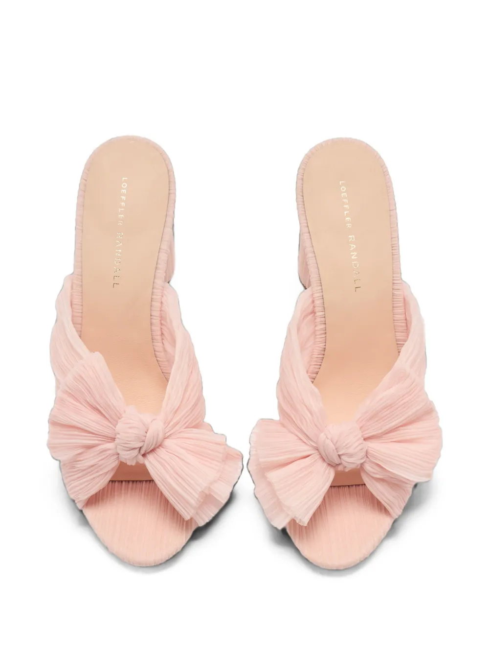 Loeffler Randall Penny pleated bow mules Roze