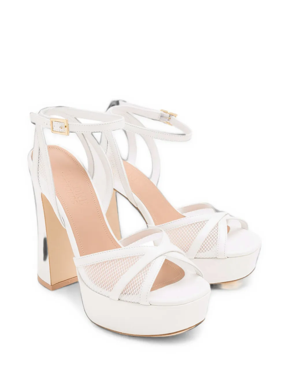 Malone Souliers Sylvie mesh platform sandals Wit