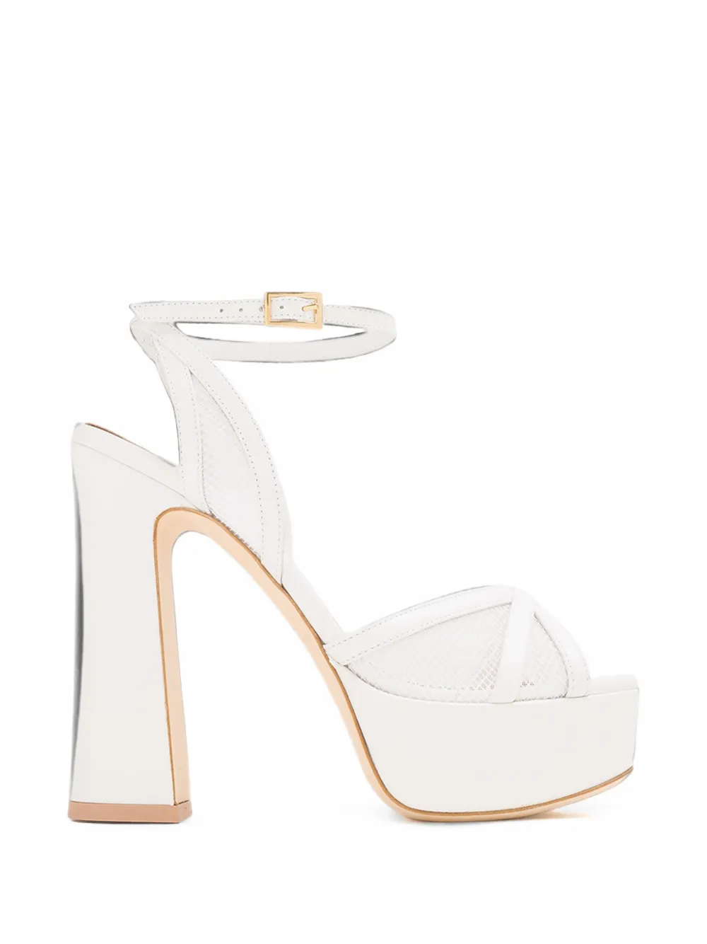 Malone Souliers Sylvie mesh platform sandals Wit