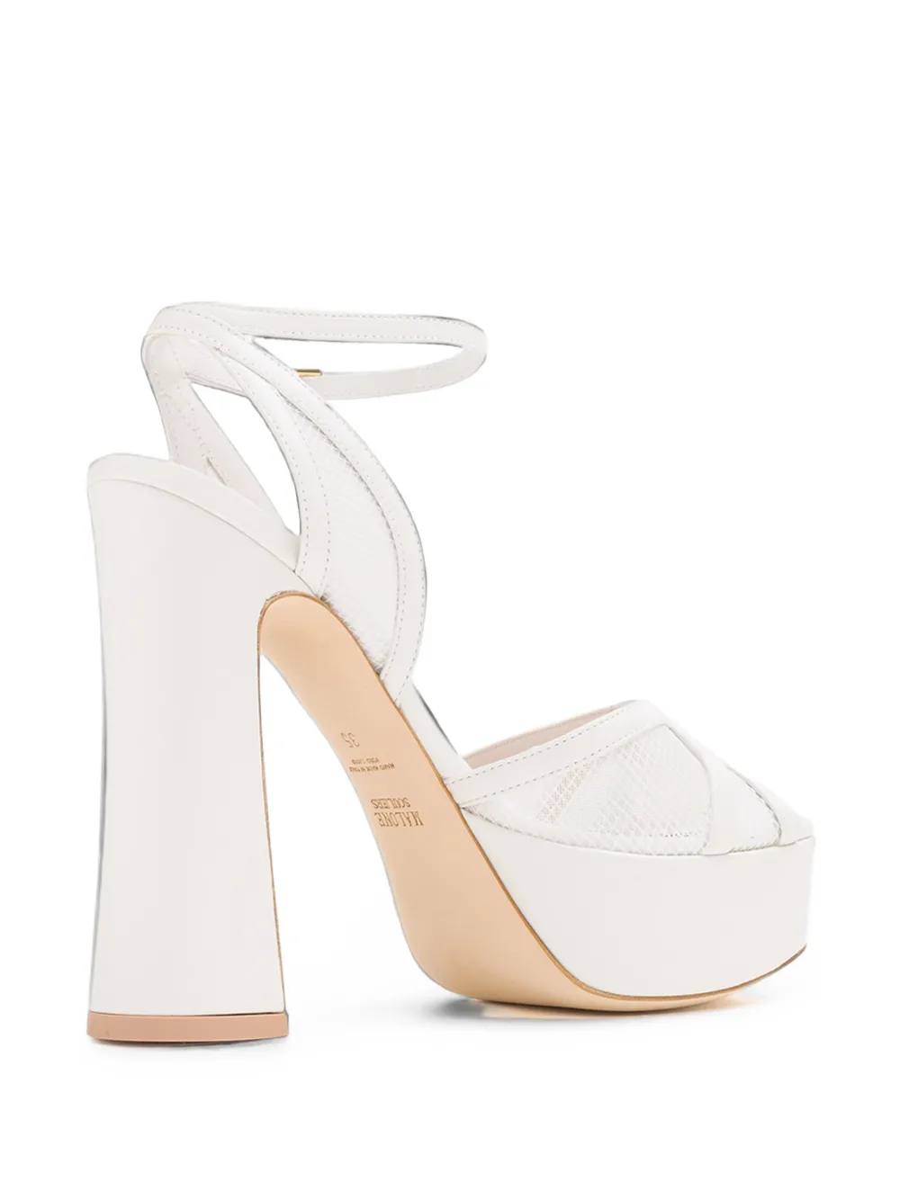 Malone Souliers Sylvie mesh platform sandals Wit