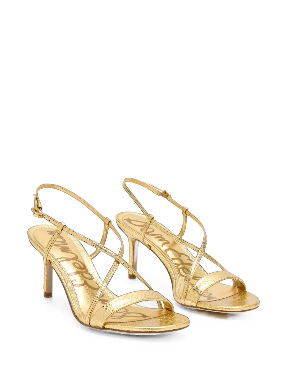 Sam Edelman Ginny snakeskin-effect leather sandals Goud