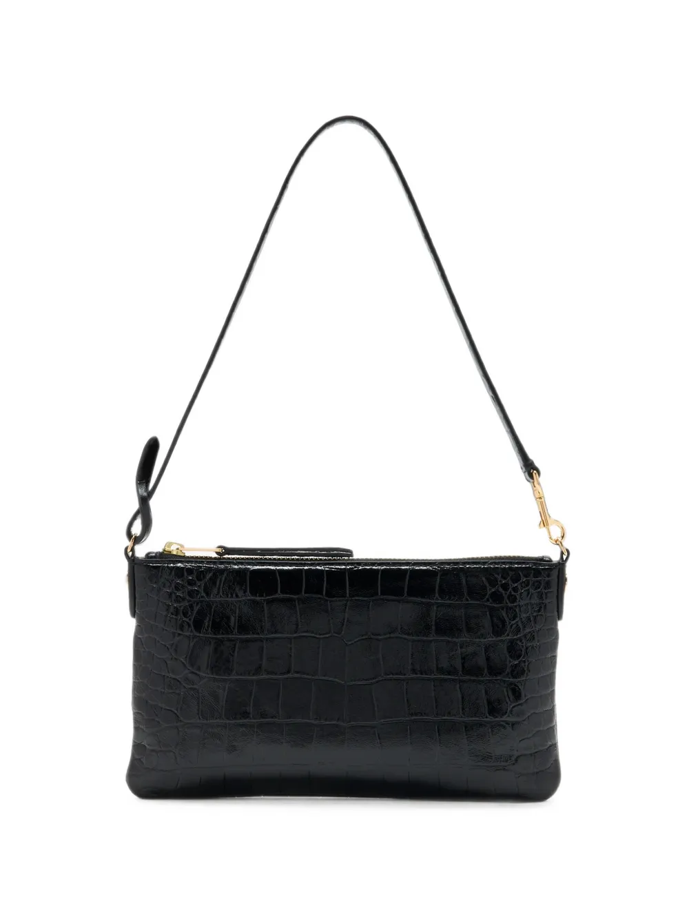 Tory Burch croc-embossed pochette - Nero