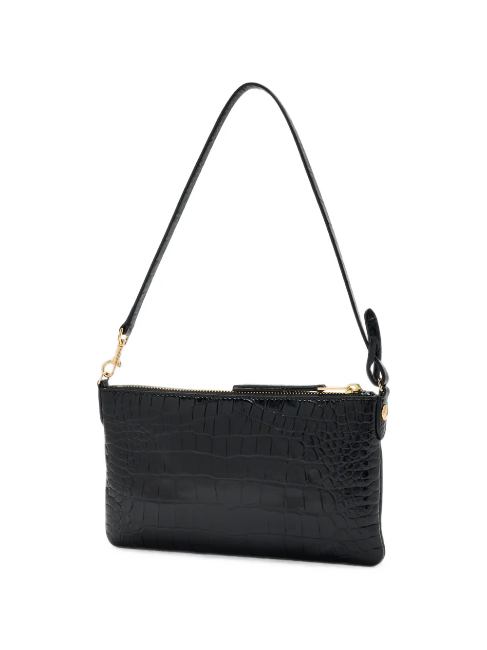 Tory Burch Pochette met krokodillen-reliëf Zwart