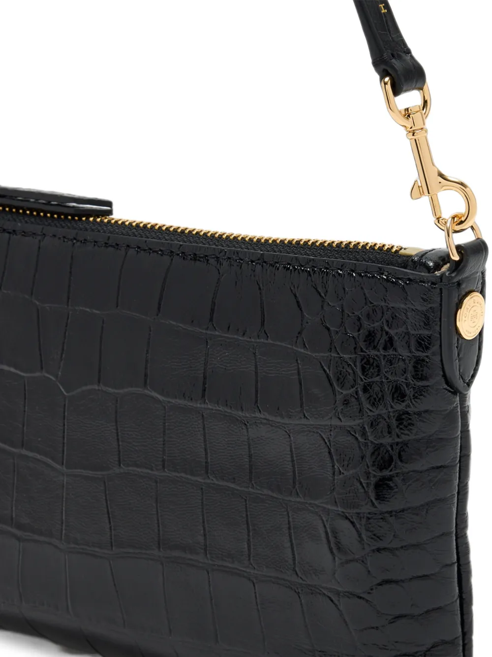 Tory Burch Pochette met krokodillen-reliëf Zwart