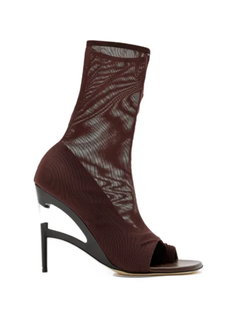 B1ARCHIVE mesh-panelled sculptural-heel ankle pumps