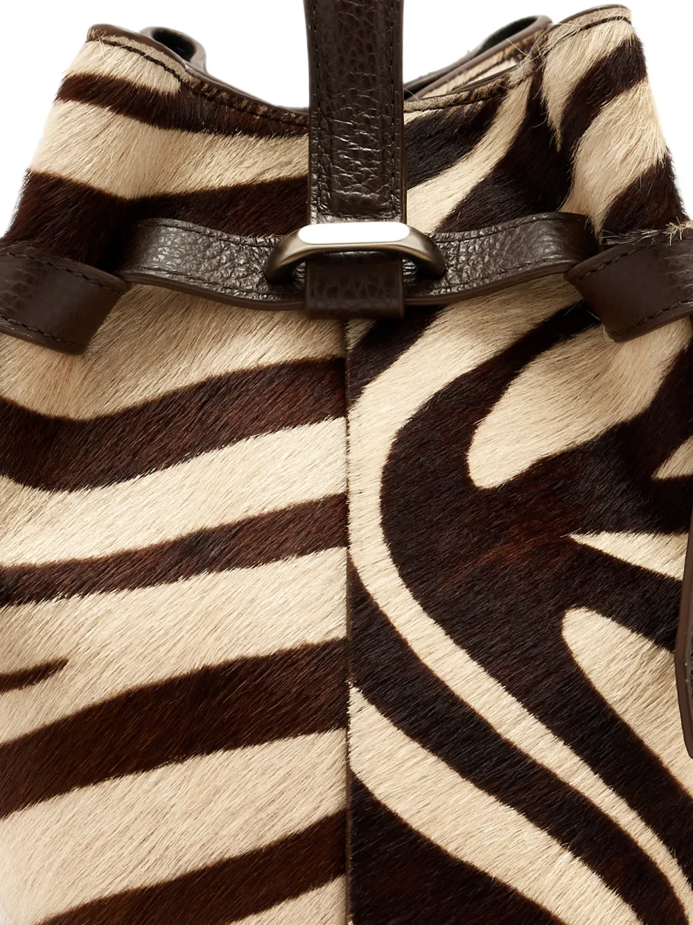 Yuzefi Gyoza shopper met dierenprint Beige