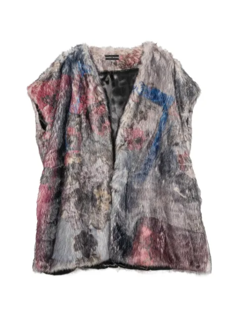 Barbara Bologna graphic-print faux-fur gilet