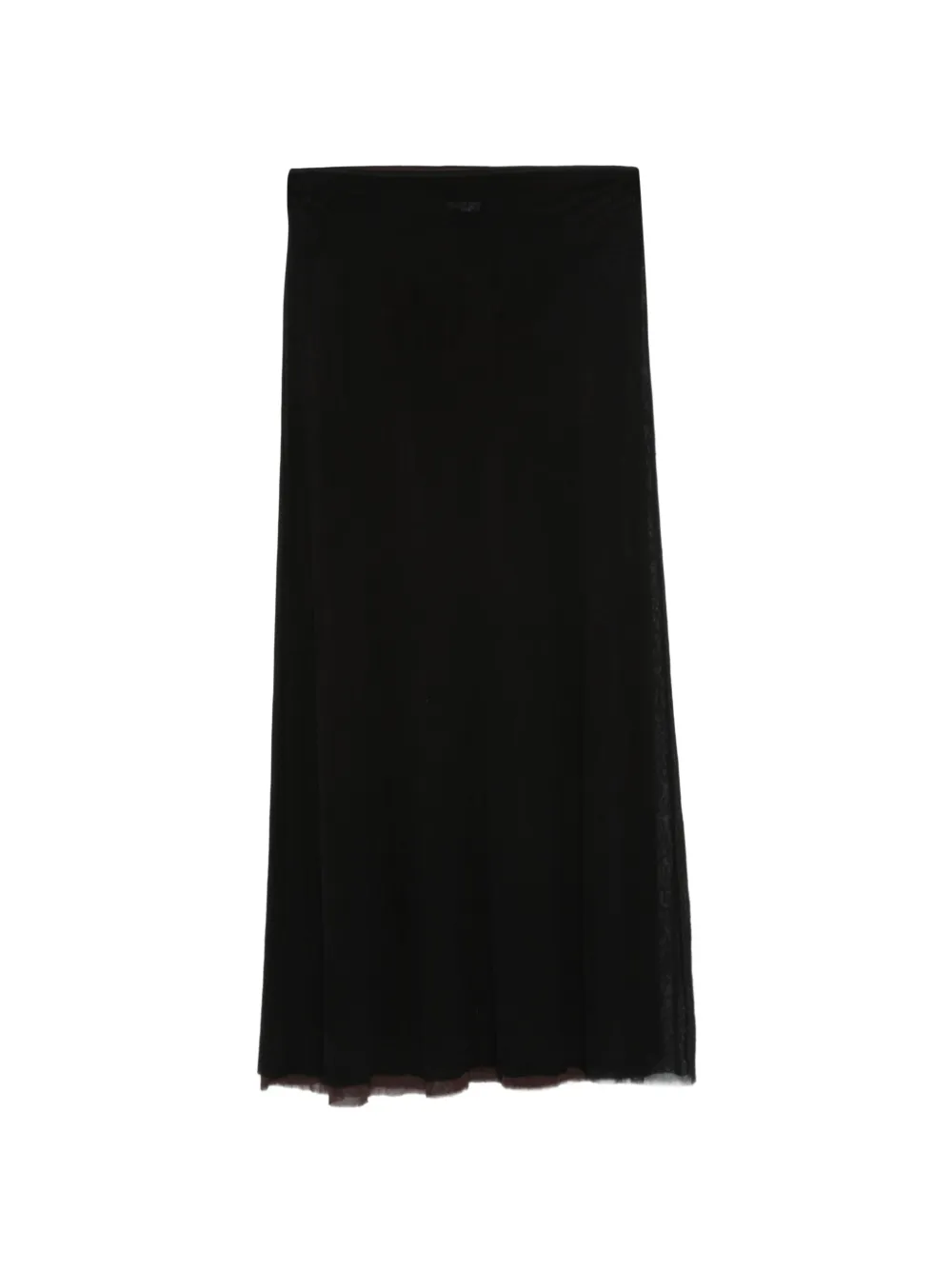 Jean Paul Gaultier Pre-Owned Gonna midi semi trasparente anni '90 - Nero