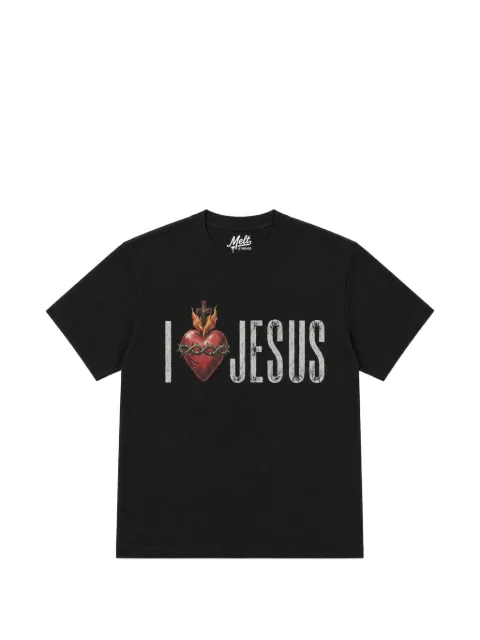 Melt T-shirt med grafisk tryk