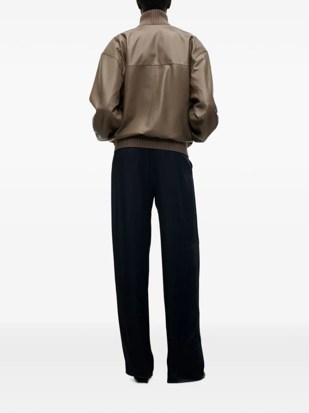 Victoria Beckham Zana leren jack Bruin