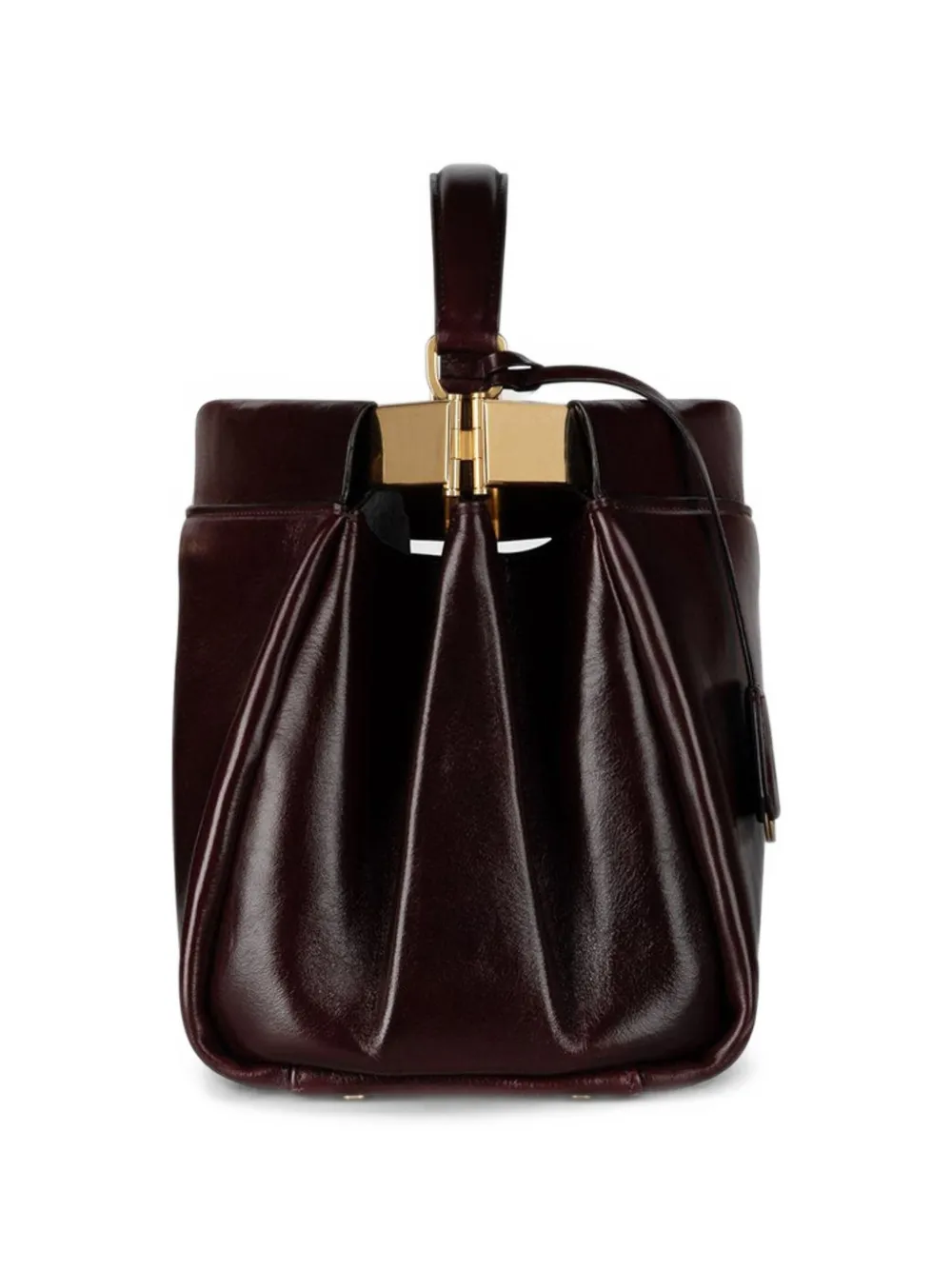 Victoria Beckham Sloane Frame 28 Leather Tote Bag in Red, view 3