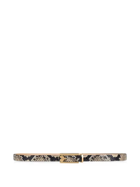 Victoria Beckham Dorian snake-print leather belt