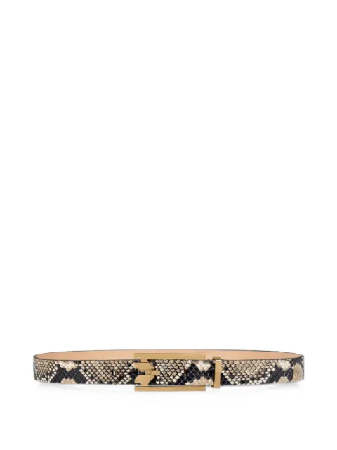 Victoria Beckham Dorian snake-print leather belt