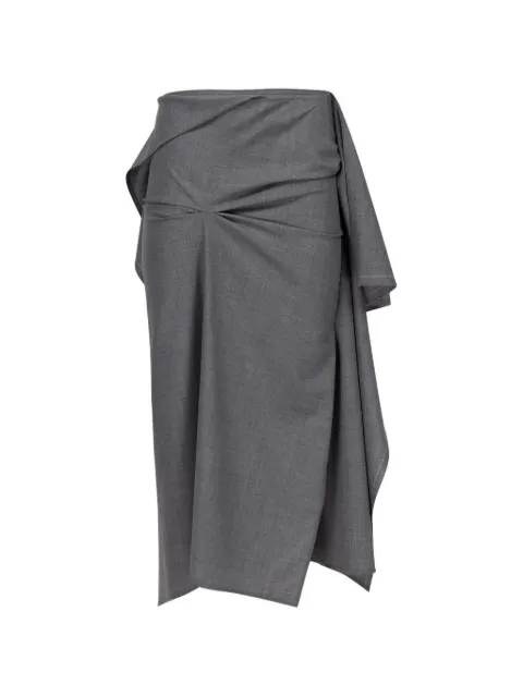 Victoria Beckham draped tailored midi skirt