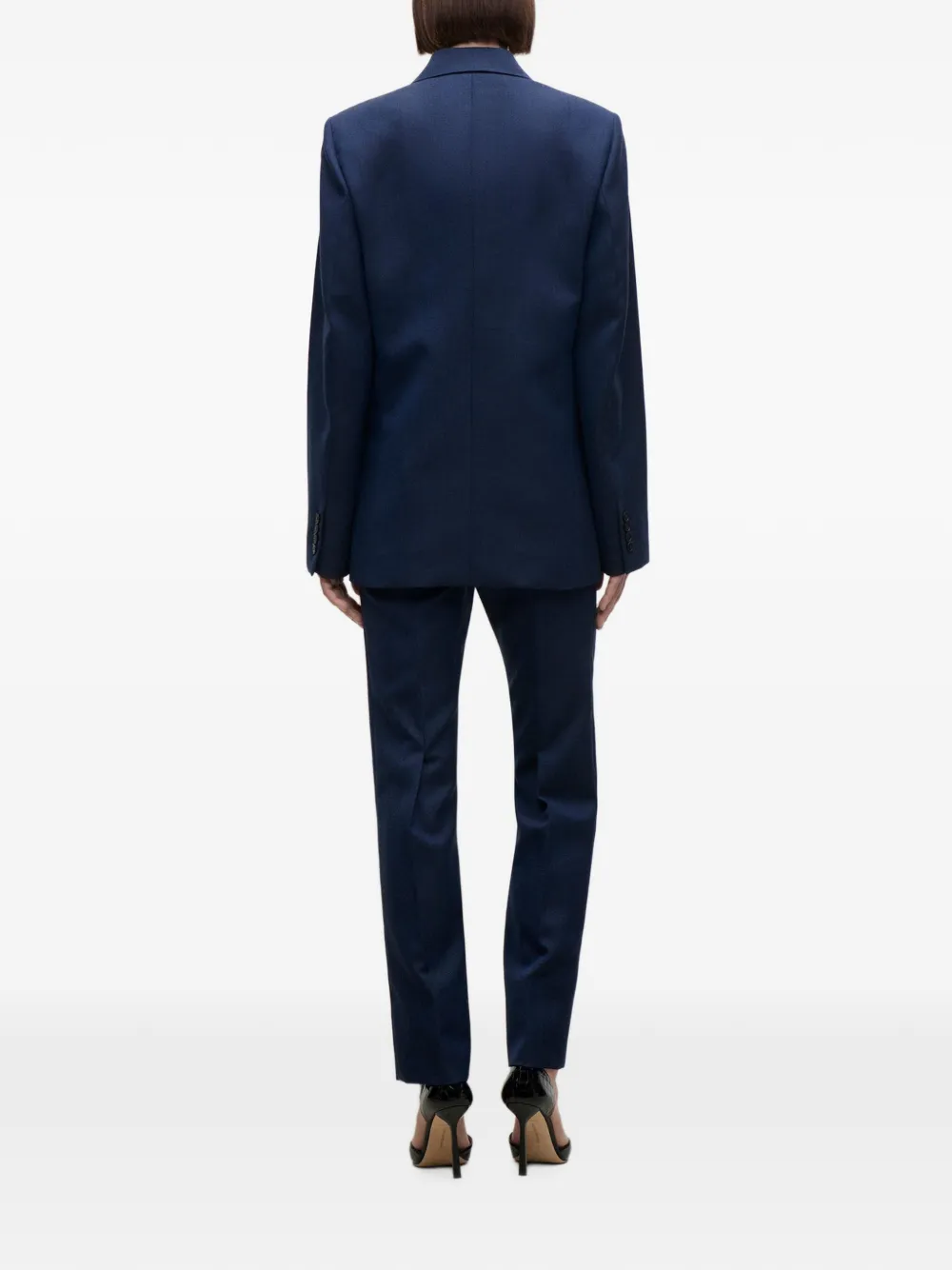 Victoria Beckham single-breasted wool blazer Blauw