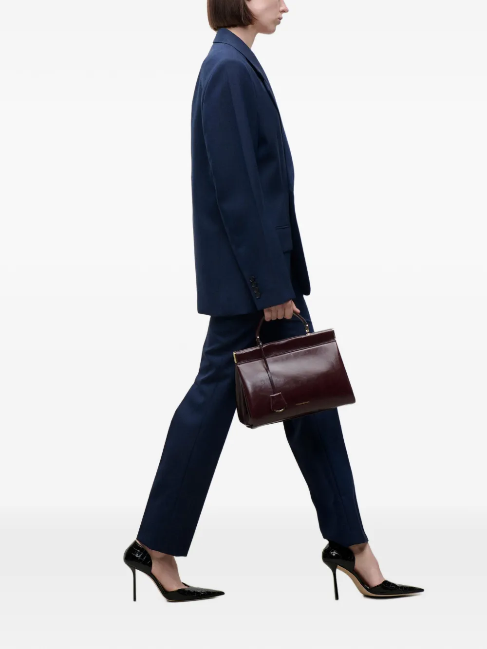 Victoria Beckham single-breasted wool blazer Blauw