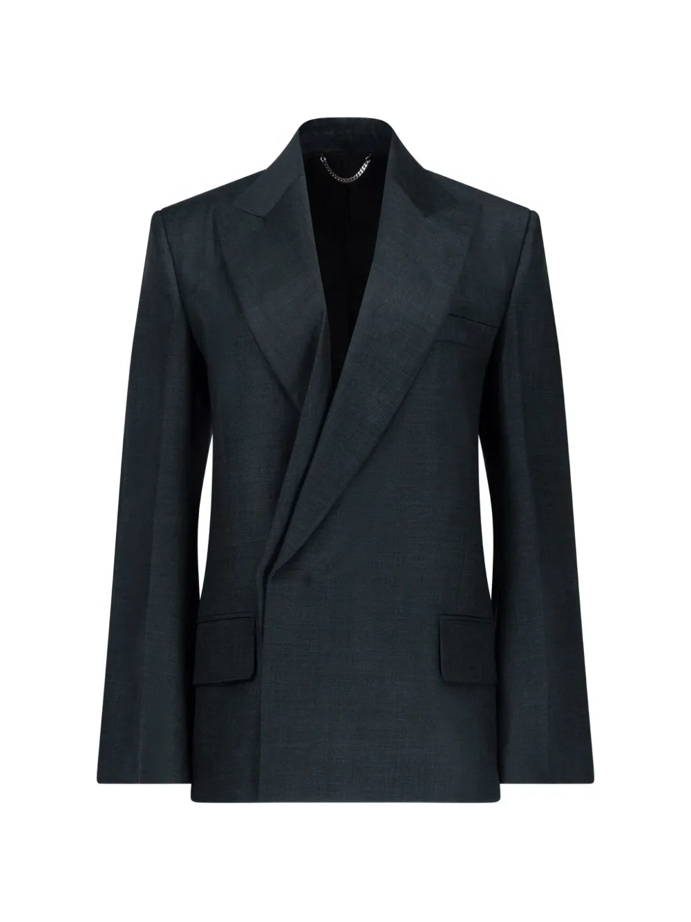 Victoria Beckham Olie peak-lapel blazer Groen