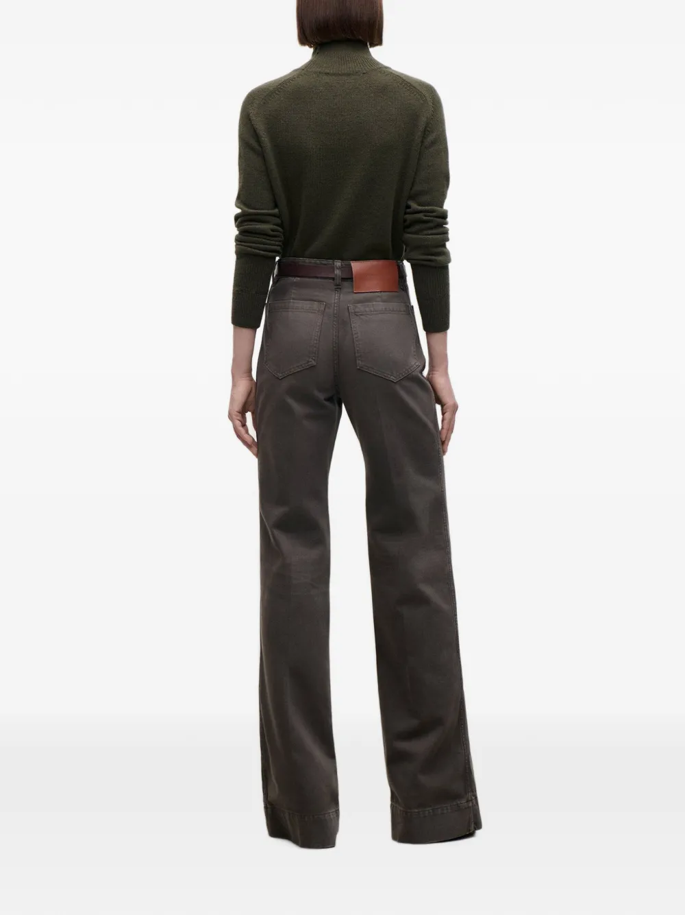 Victoria Beckham Marie roll-neck sweater Groen