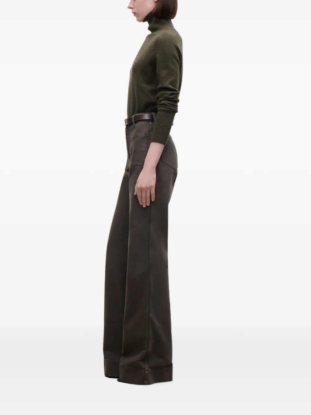 Victoria Beckham Marie roll-neck sweater Groen