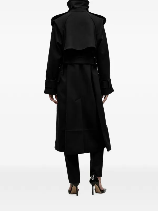 Victoria Beckham Philippa Trench Coat | Black | FARFETCH