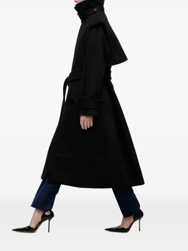 2way ワンピースコート ブラック（Vica Pota） Victoria Beckham Philippa Trench Coat | Black | FARFETCH