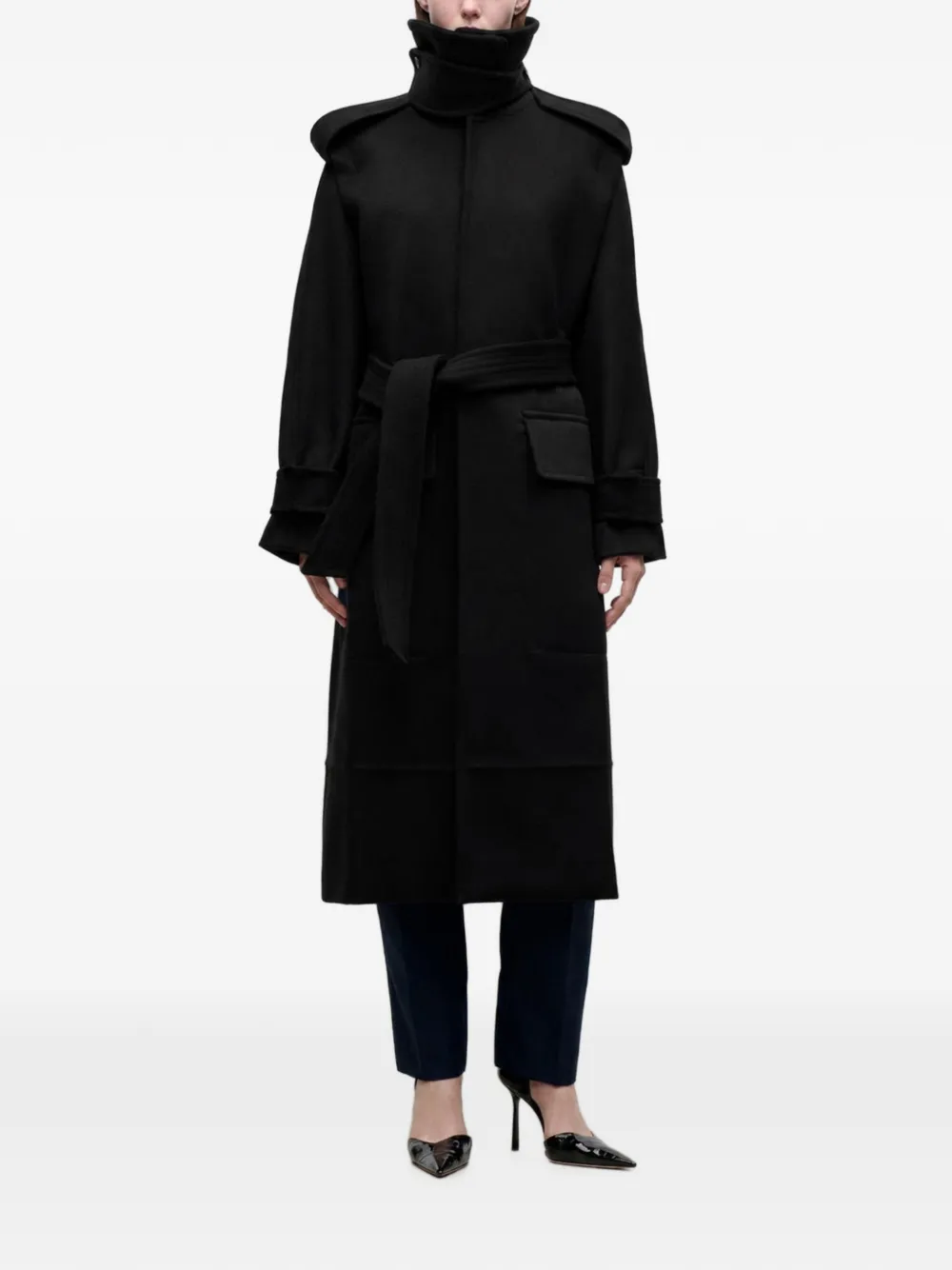 Victoria Beckham Philippa trenchcoat Zwart
