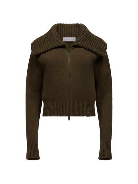 Victoria Beckham wide-collar zip-up cardigan
