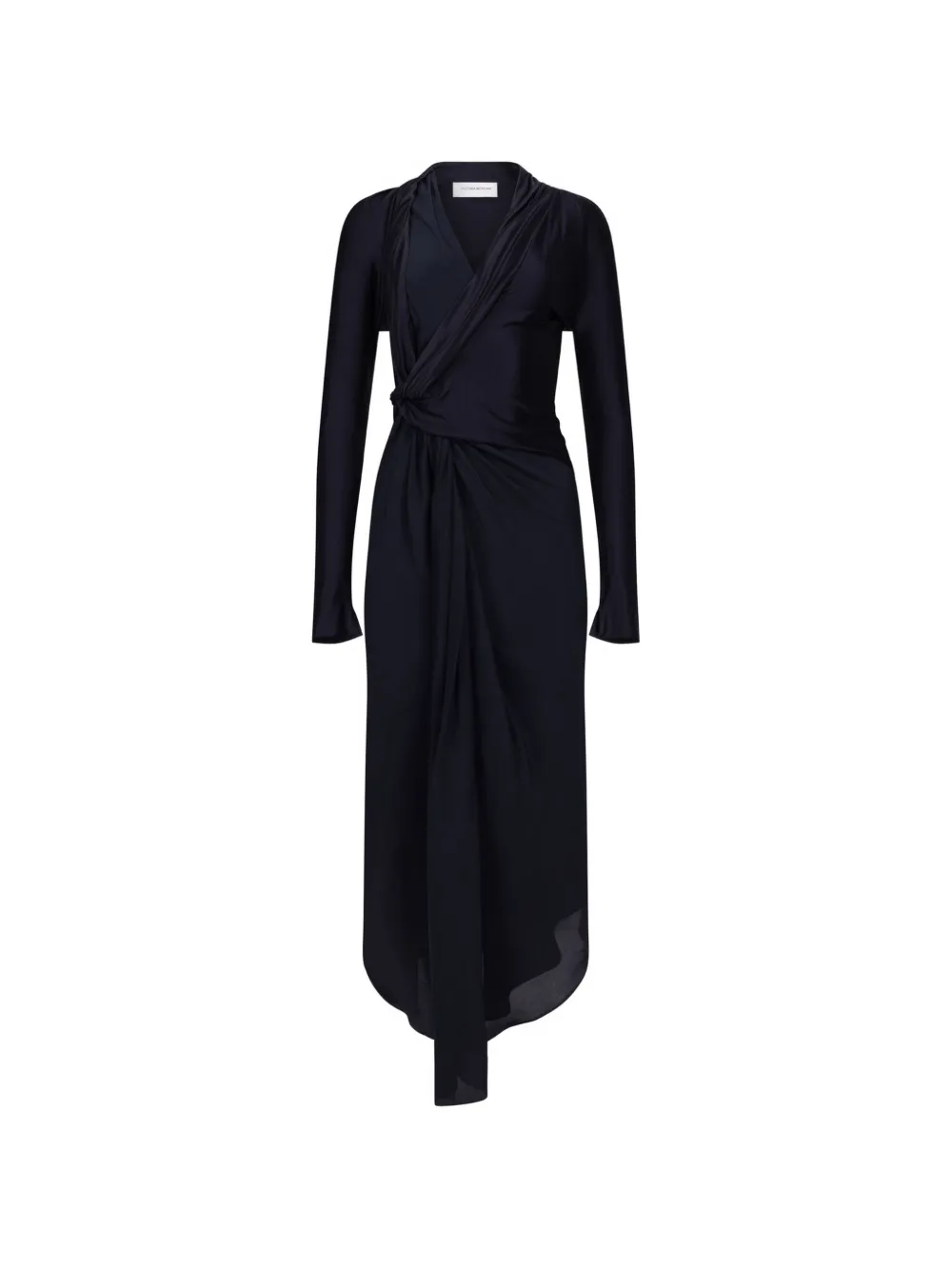 Victoria Beckham Lea knotted-detail midi dress - Blu